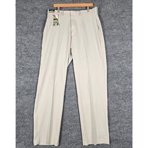 Haggar Men's Classic Fit Dress Pants Tan‎ 34W x 32L PLEASE READ DESCRIPTION